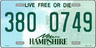 NH license plate 3800749