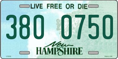 NH license plate 3800750