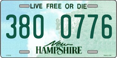 NH license plate 3800776