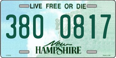 NH license plate 3800817