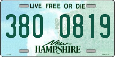 NH license plate 3800819
