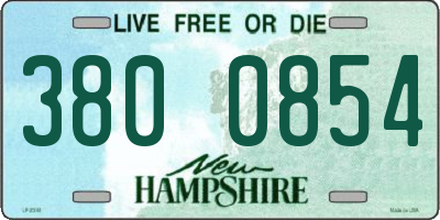 NH license plate 3800854
