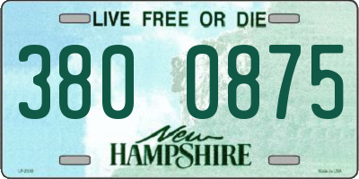 NH license plate 3800875