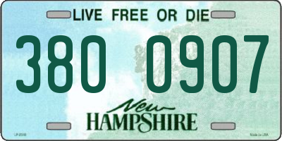 NH license plate 3800907