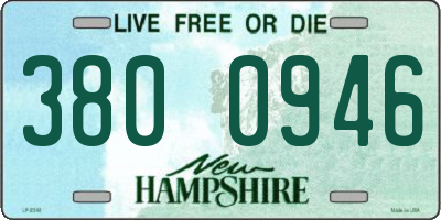 NH license plate 3800946