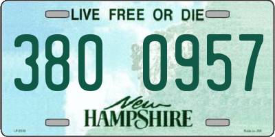 NH license plate 3800957