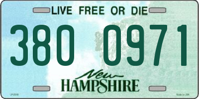 NH license plate 3800971