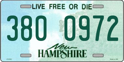 NH license plate 3800972