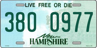 NH license plate 3800977