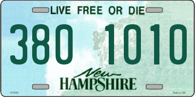NH license plate 3801010