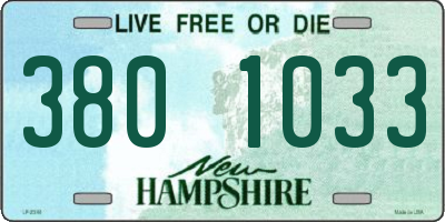 NH license plate 3801033