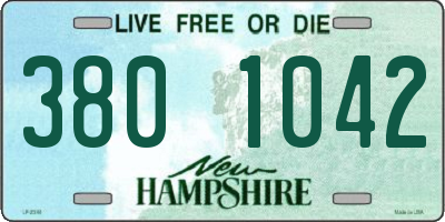 NH license plate 3801042