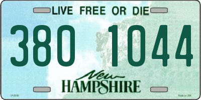 NH license plate 3801044