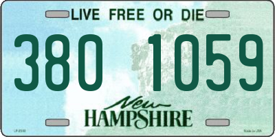 NH license plate 3801059