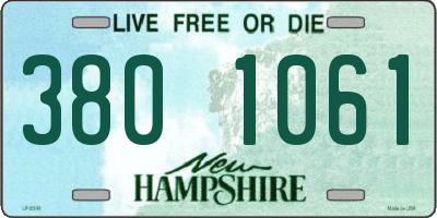 NH license plate 3801061