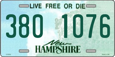 NH license plate 3801076