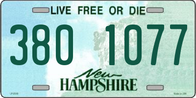 NH license plate 3801077