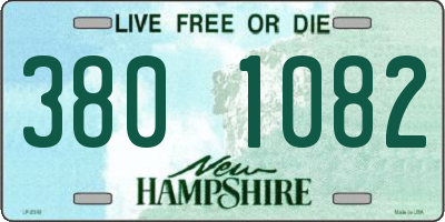 NH license plate 3801082