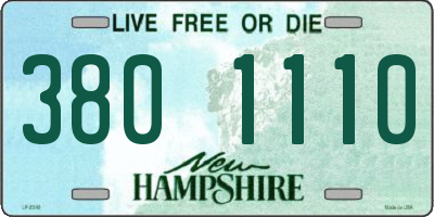 NH license plate 3801110