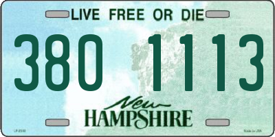 NH license plate 3801113