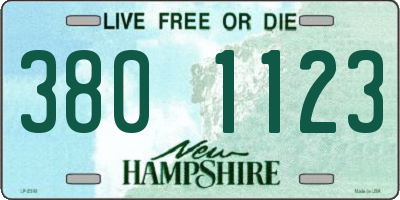 NH license plate 3801123