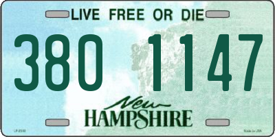 NH license plate 3801147