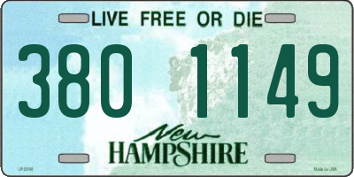 NH license plate 3801149
