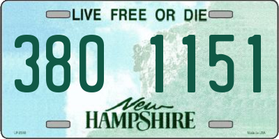 NH license plate 3801151