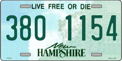NH license plate 3801154