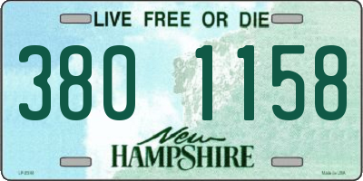 NH license plate 3801158