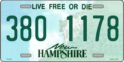 NH license plate 3801178