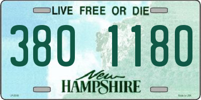 NH license plate 3801180