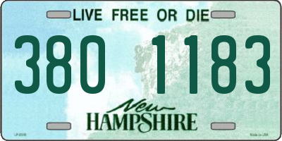 NH license plate 3801183