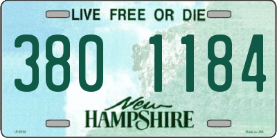 NH license plate 3801184