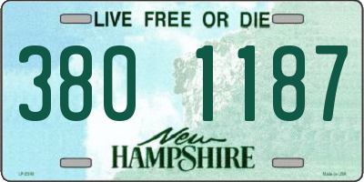 NH license plate 3801187