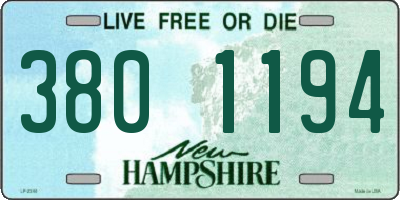 NH license plate 3801194