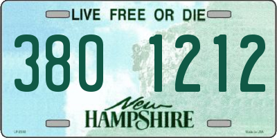 NH license plate 3801212