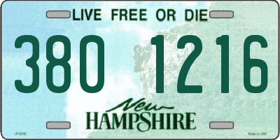 NH license plate 3801216