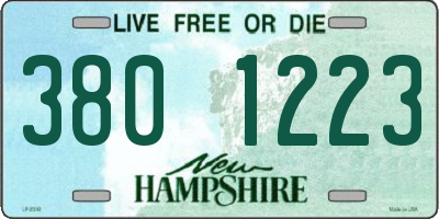 NH license plate 3801223