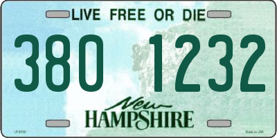 NH license plate 3801232