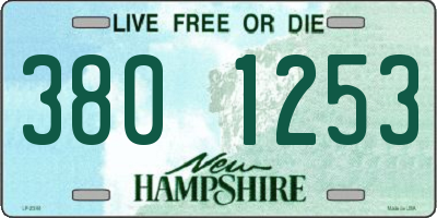 NH license plate 3801253