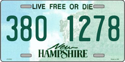 NH license plate 3801278