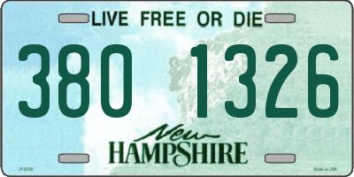 NH license plate 3801326