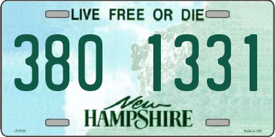 NH license plate 3801331
