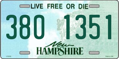 NH license plate 3801351