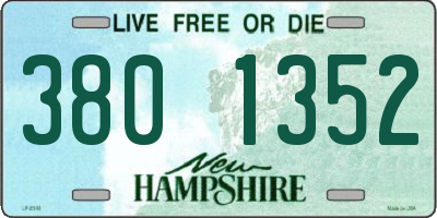 NH license plate 3801352
