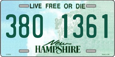NH license plate 3801361