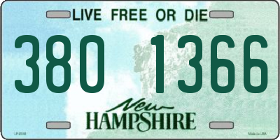 NH license plate 3801366