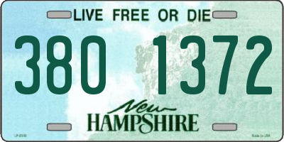 NH license plate 3801372