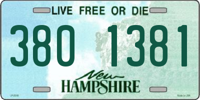NH license plate 3801381